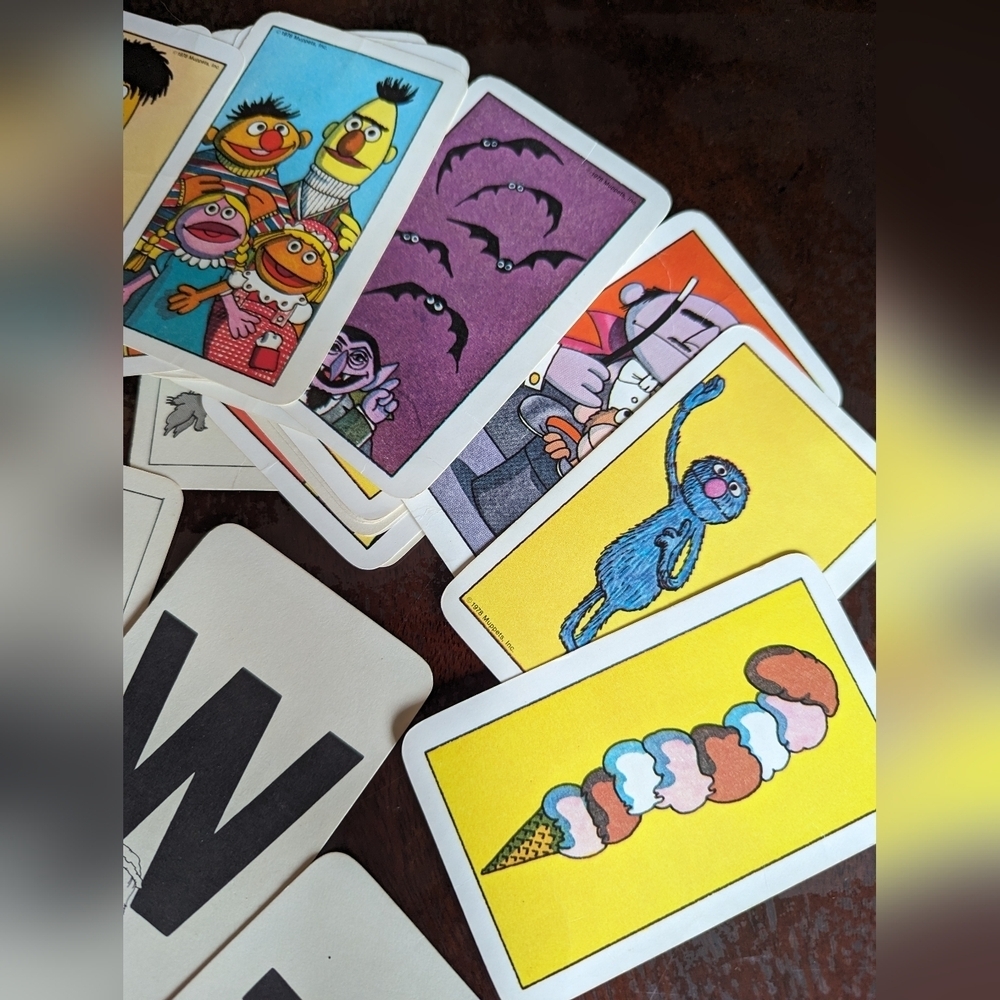 2/$10 Vintage Sesame Street Learning Cards - Picture 3 of 4